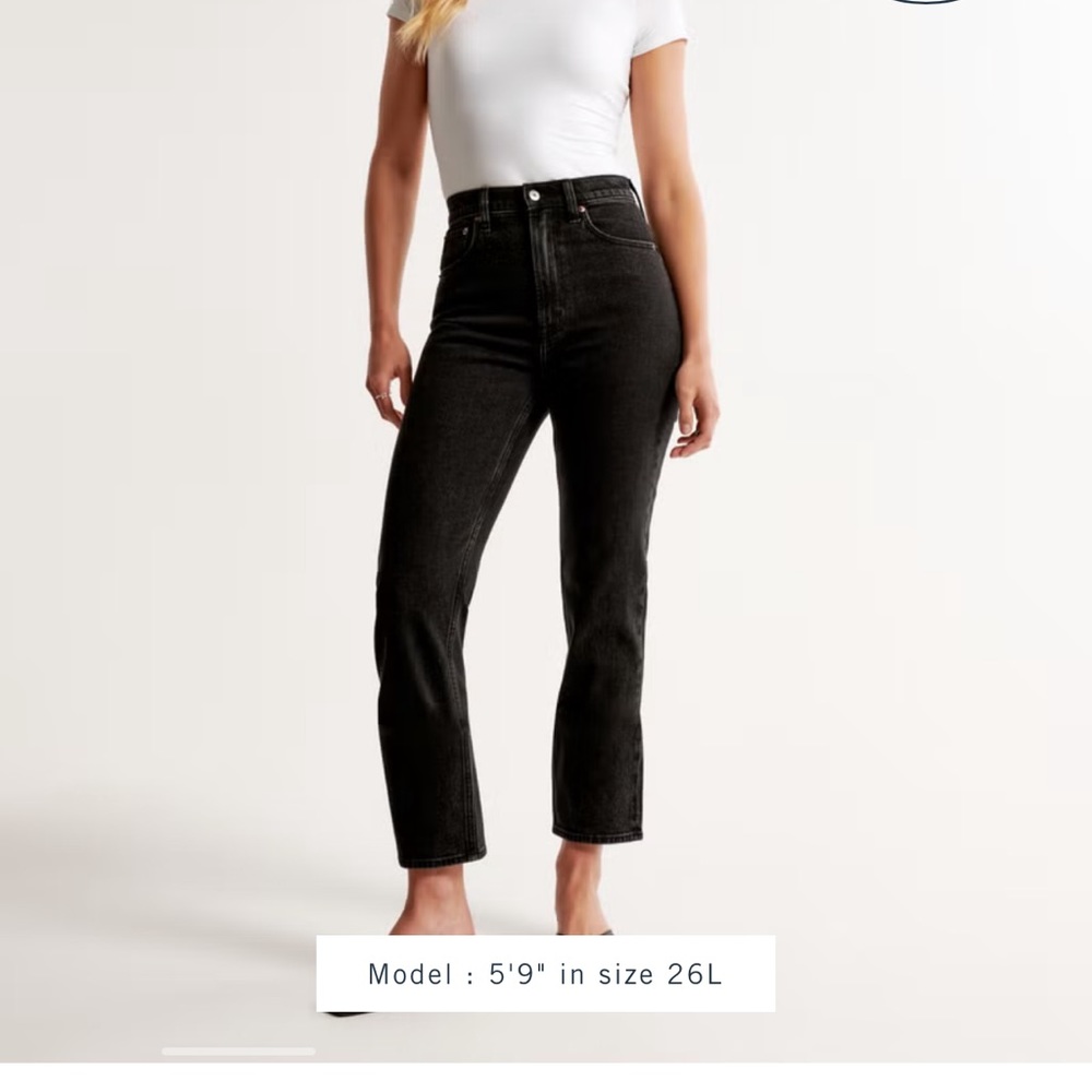 Ultra high rise ankle straight jean